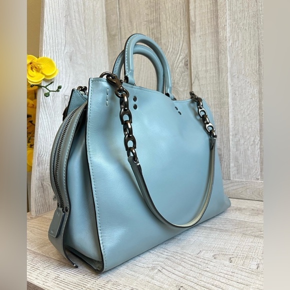 COACH ROGUE 30 SIGNATURE C CHAIN SAGE - Picture 3 of 8
